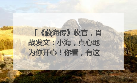 《藏海传》收官，肖战发文：小海，真心地为你开心！你看，有这么多人懂你！