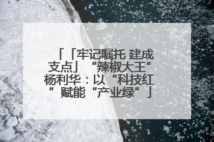 「牢记嘱托 建成支点」“辣椒大王”杨利华：以“科技红”赋能“产业绿”