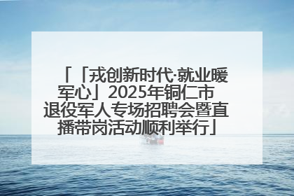 「戎创新时代·就业暖军心」2025年铜仁市退役军人专场招聘会暨直播带岗活动顺利举行