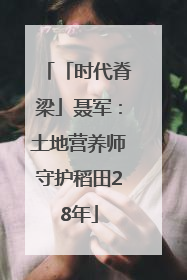 「时代脊梁」聂军：土地营养师守护稻田28年