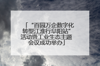“百园万企数字化转型江淮行阜阳站”活动暨工业生态主题会议成功举办