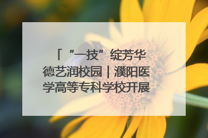 “一技”绽芳华 德艺润校园｜濮阳医学高等专科学校开展丰富多彩的职业教育活动周主题活动