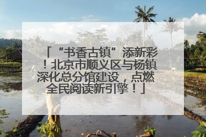 “书香古镇”添新彩！北京市顺义区与杨镇深化总分馆建设，点燃全民阅读新引擎！