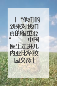 “他们的到来对我们真的很重要”——中国医生走进几内亚比绍校园义诊