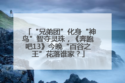 “兄弟团”化身“神鸟”智夺灵珠，《奔跑吧13》今晚“百谷之王”花落谁家？