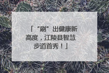 “刷”出健康新高度，江陵县智慧步道首秀！