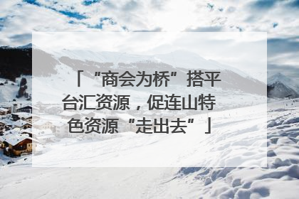 “商会为桥”搭平台汇资源，促连山特色资源“走出去”