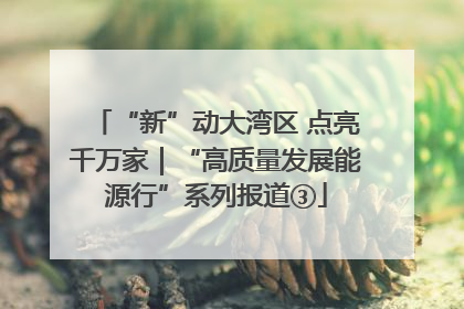 “新”动大湾区 点亮千万家｜“高质量发展能源行”系列报道③