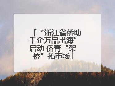 “浙江省侨助千企万品出海”启动 侨青“架桥”拓市场