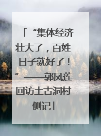 “集体经济壮大了，百姓日子就好了！”——郭凤莲回访土古洞村侧记