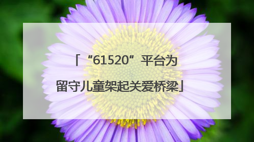 “61520”平台为留守儿童架起关爱桥梁