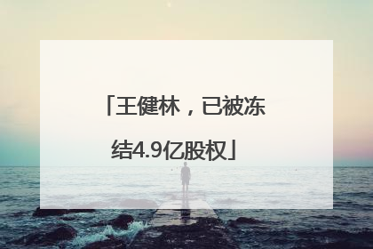 王健林，已被冻结4.9亿股权