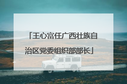 王心富任广西壮族自治区党委组织部部长