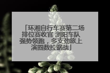 环湘自行车赛第二场排位赛收官 浏阳车队强势领跑，多支劲旅上演圈数拉锯战