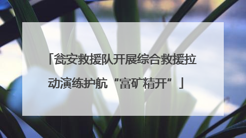 瓮安救援队开展综合救援拉动演练护航“富矿精开”
