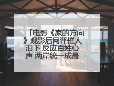 电影《家的方向》观影后网评催人泪下 反应百姓心声 两岸统一成最强音！