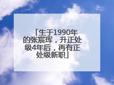 生于1990年的张宸珲，升正处级4年后，再有正处级新职