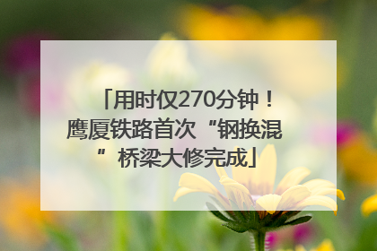用时仅270分钟！鹰厦铁路首次“钢换混”桥梁大修完成