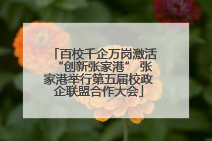 百校千企万岗激活“创新张家港” 张家港举行第五届校政企联盟合作大会