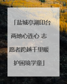 盐城亭湖印台两地心连心 志愿者跨越千里暖护困境学童