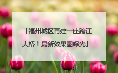 福州城区再建一座跨江大桥！最新效果图曝光
