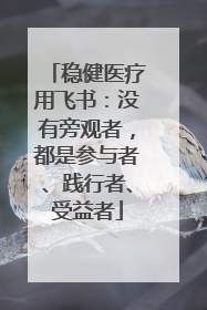 稳健医疗用飞书：没有旁观者，都是参与者、践行者、受益者