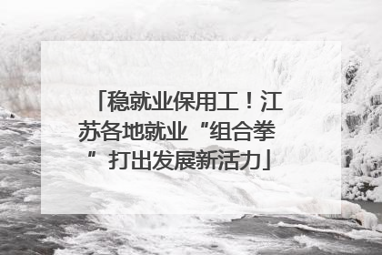 稳就业保用工！江苏各地就业“组合拳”打出发展新活力