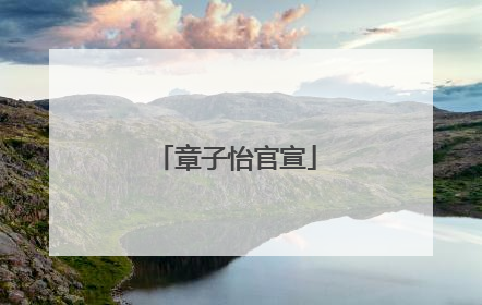 章子怡官宣