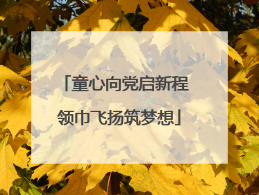 童心向党启新程 领巾飞扬筑梦想