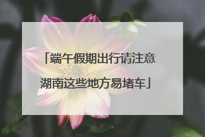 端午假期出行请注意 湖南这些地方易堵车