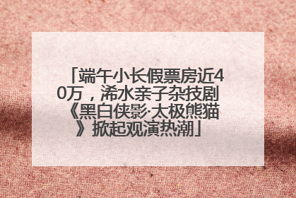 端午小长假票房近40万，浠水亲子杂技剧《黑白侠影·太极熊猫》掀起观演热潮