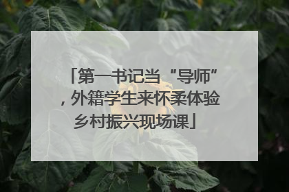 第一书记当“导师”，外籍学生来怀柔体验乡村振兴现场课