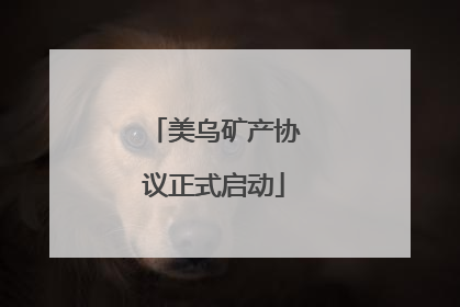 美乌矿产协议正式启动