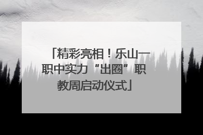 精彩亮相！乐山一职中实力“出圈”职教周启动仪式