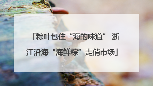 粽叶包住“海的味道” 浙江沿海“海鲜粽”走俏市场