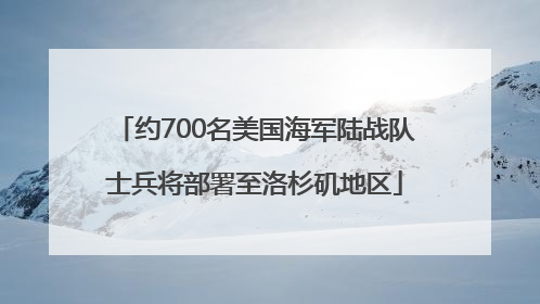 约700名美国海军陆战队士兵将部署至洛杉矶地区
