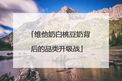 维他奶白桃豆奶背后的品类升级战