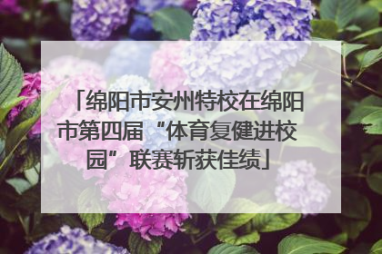 绵阳市安州特校在绵阳市第四届“体育复健进校园”联赛斩获佳绩