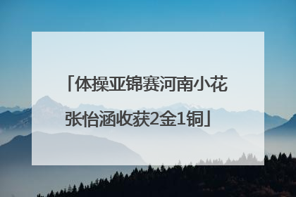体操亚锦赛河南小花张怡涵收获2金1铜