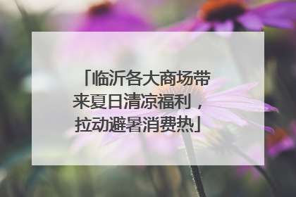 临沂各大商场带来夏日清凉福利，拉动避暑消费热