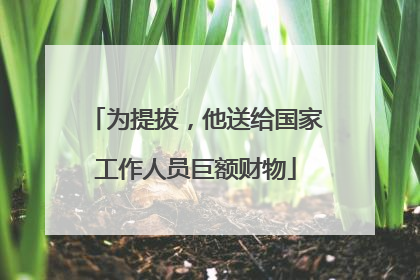为提拔，他送给国家工作人员巨额财物