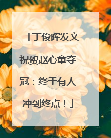 丁俊晖发文祝贺赵心童夺冠：终于有人冲到终点！