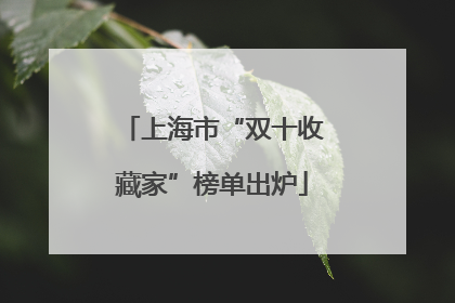 上海市“双十收藏家”榜单出炉