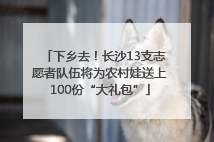 下乡去！长沙13支志愿者队伍将为农村娃送上100份“大礼包”