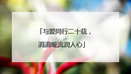 与爱同行二十载，涓涓暖流润人心