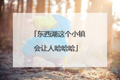 东西湖这个小镇会让人哈哈哈