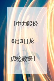 中力股份6月3日龙虎榜数据