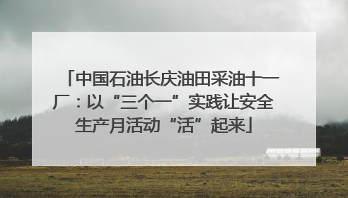 中国石油长庆油田采油十一厂：以“三个一”实践让安全生产月活动“活”起来