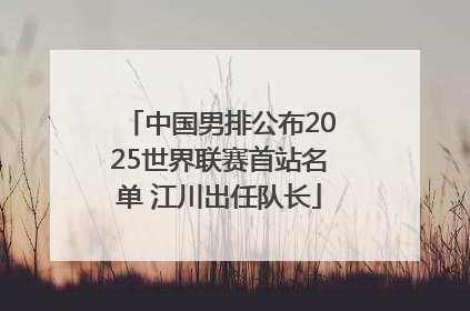 中国男排公布2025世界联赛首站名单 江川出任队长