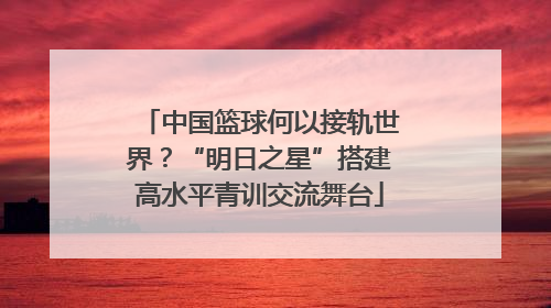 中国篮球何以接轨世界？“明日之星”搭建高水平青训交流舞台